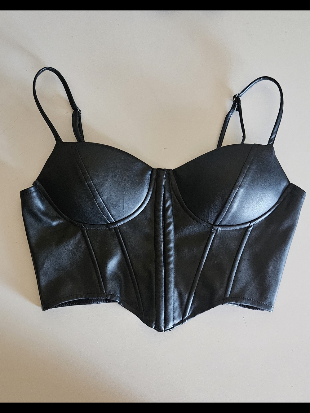 Windsor Faux Leather Corset Top